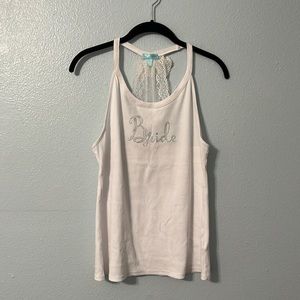 Betsey Johnson White Bride Tank large